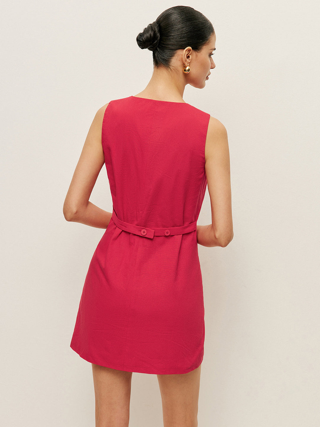 Robe Boutonnée à Poches en Coton