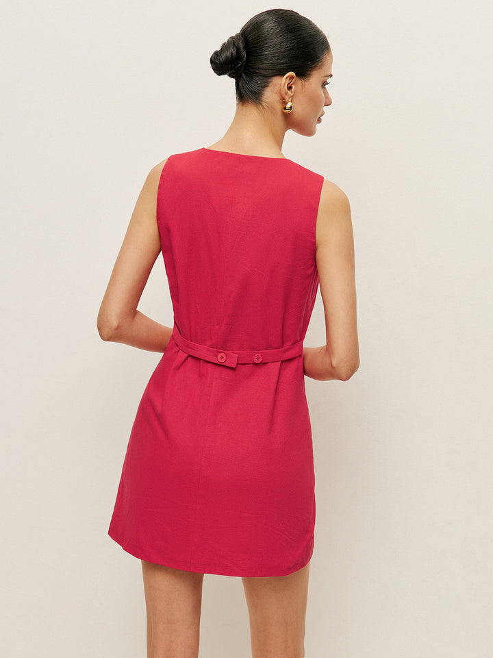 Robe Boutonnée à Poches en Coton