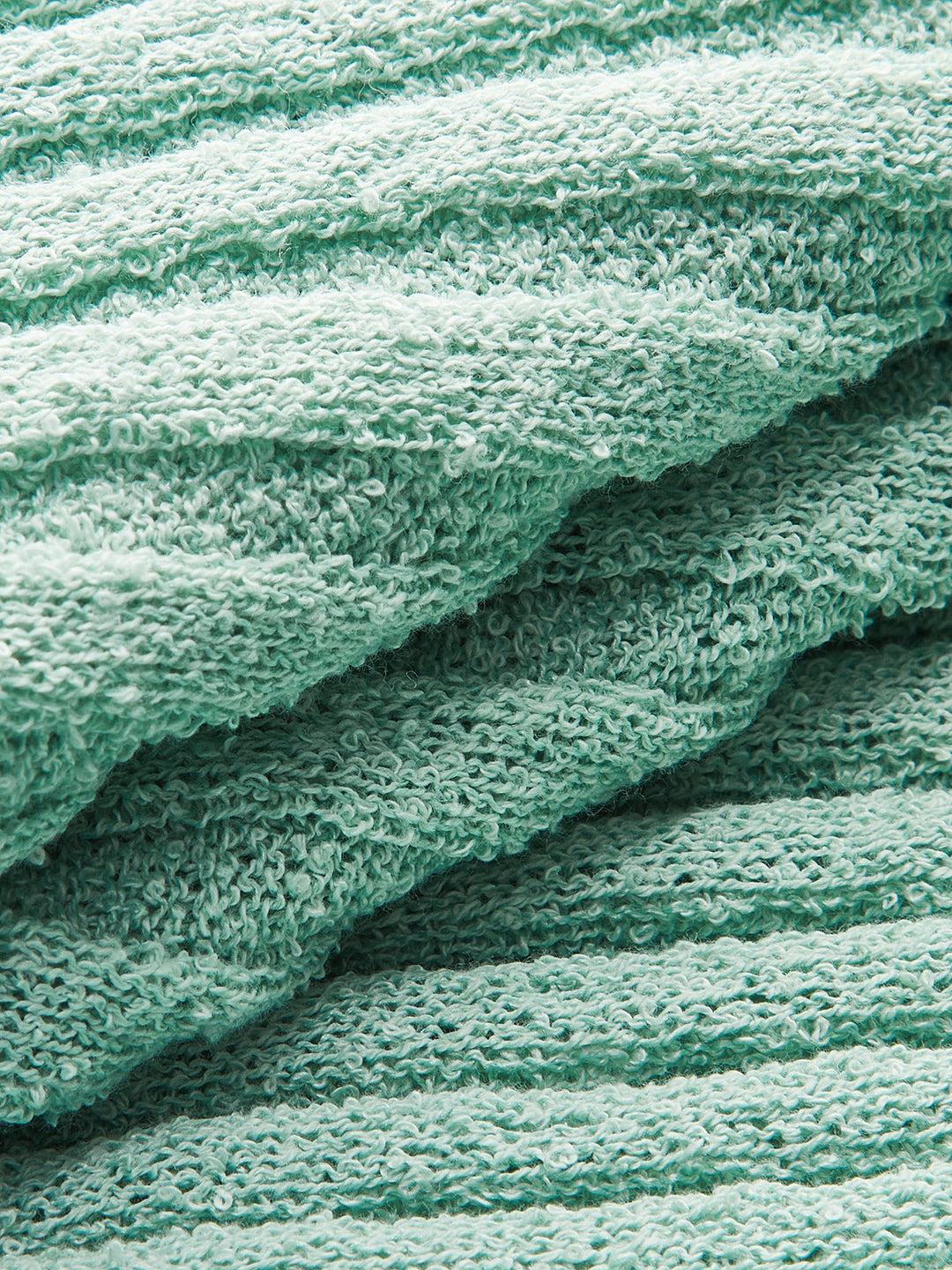 Robe mi-longue en tricot texturé côtelé avec col polo