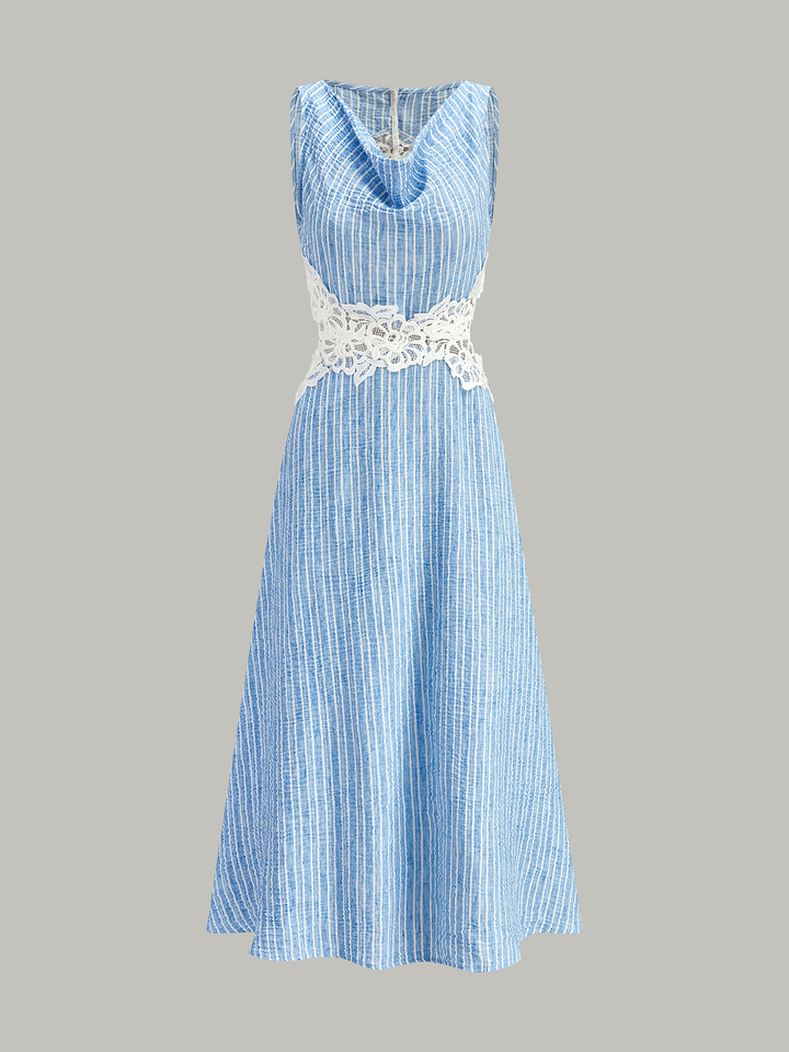 Robe Longue Dos Nu avec Détail de Dentelle