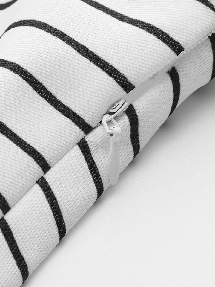 Haut Peplum à Rayures avec Bretelles Contrastantes