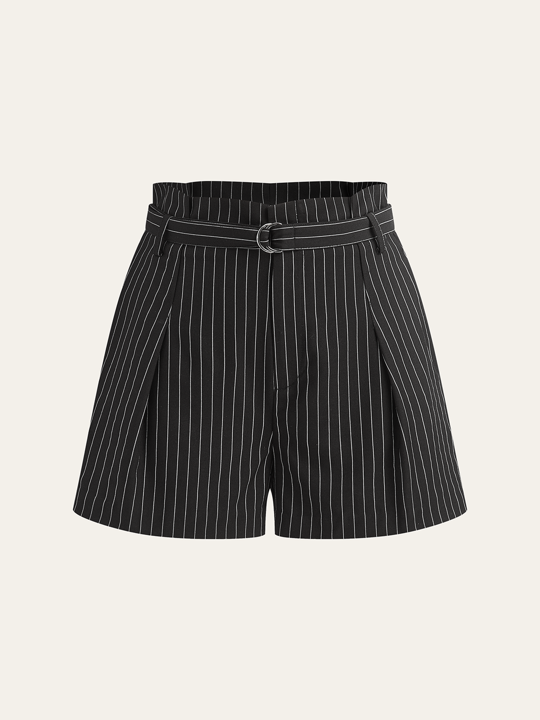 Shorts rayés à ceinture