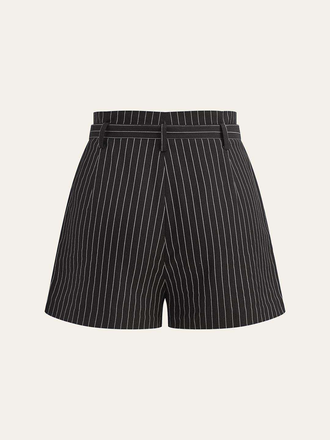 Shorts rayés à ceinture