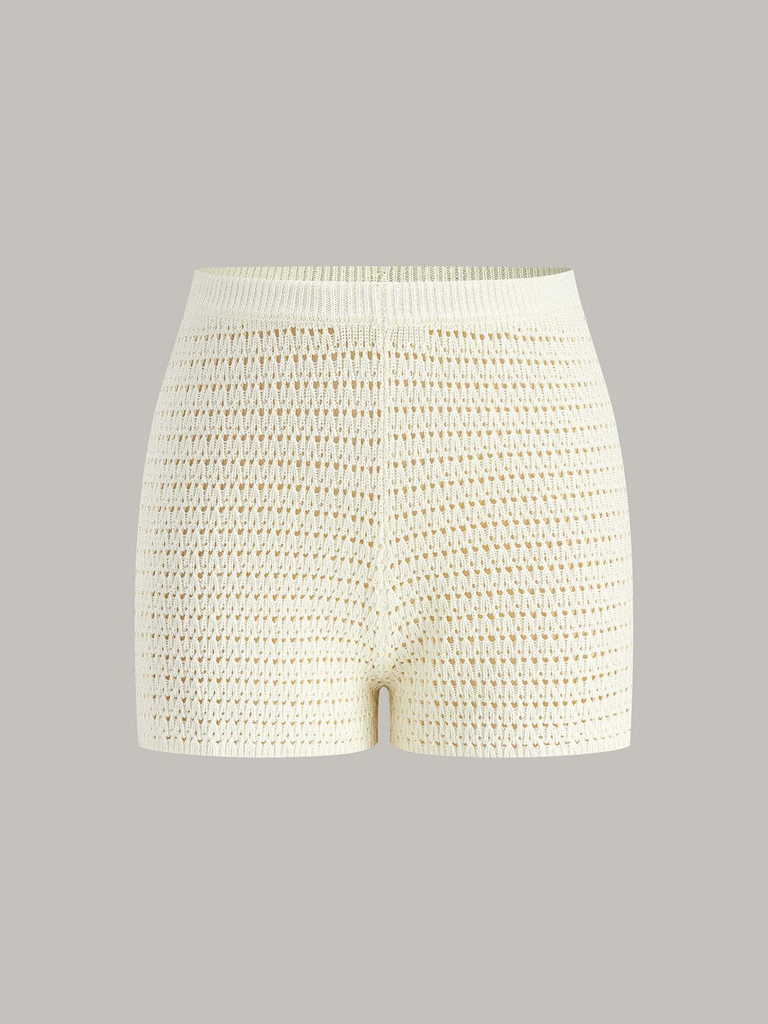 Short en maille crochet semi-transparente