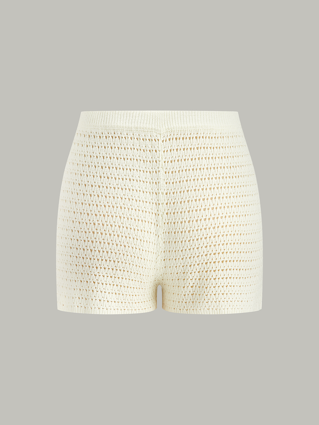 Short en maille crochet semi-transparente