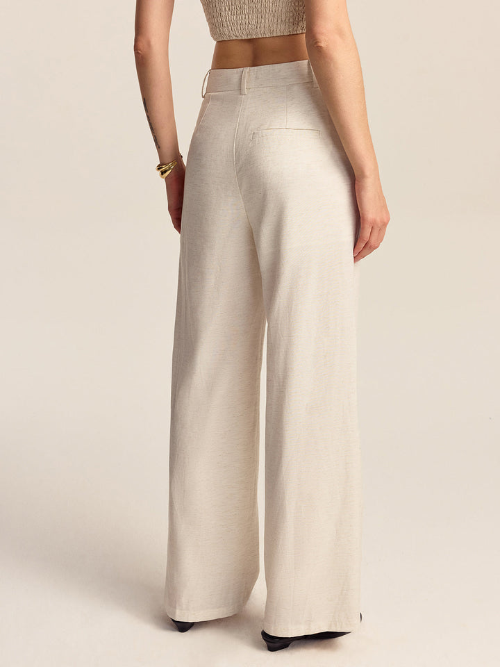 Pantalon en mélange Tencel et Lin