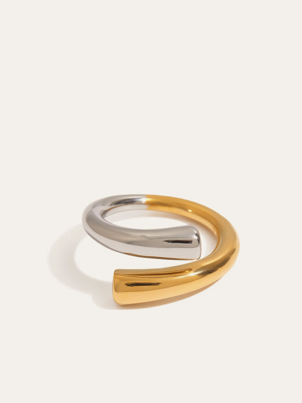 Bague contour bicolore
