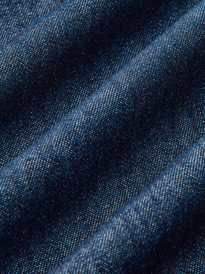 Robe mi-longue en jean découpée