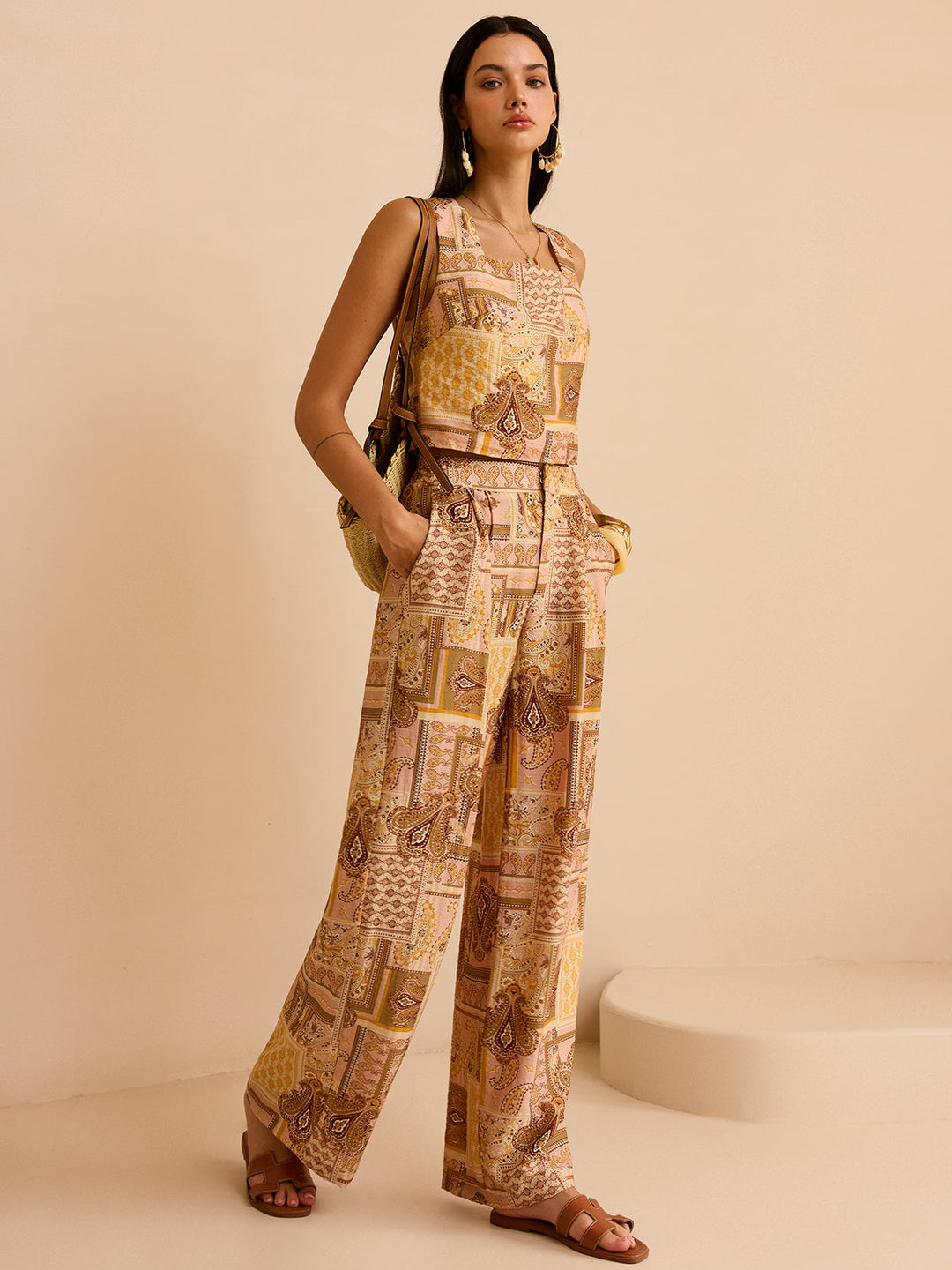 Ensemble de pantalons à imprimé ethnique