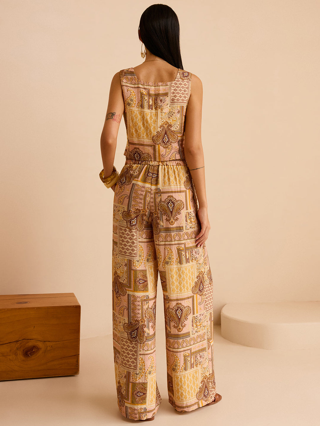 Ensemble de pantalons à imprimé ethnique