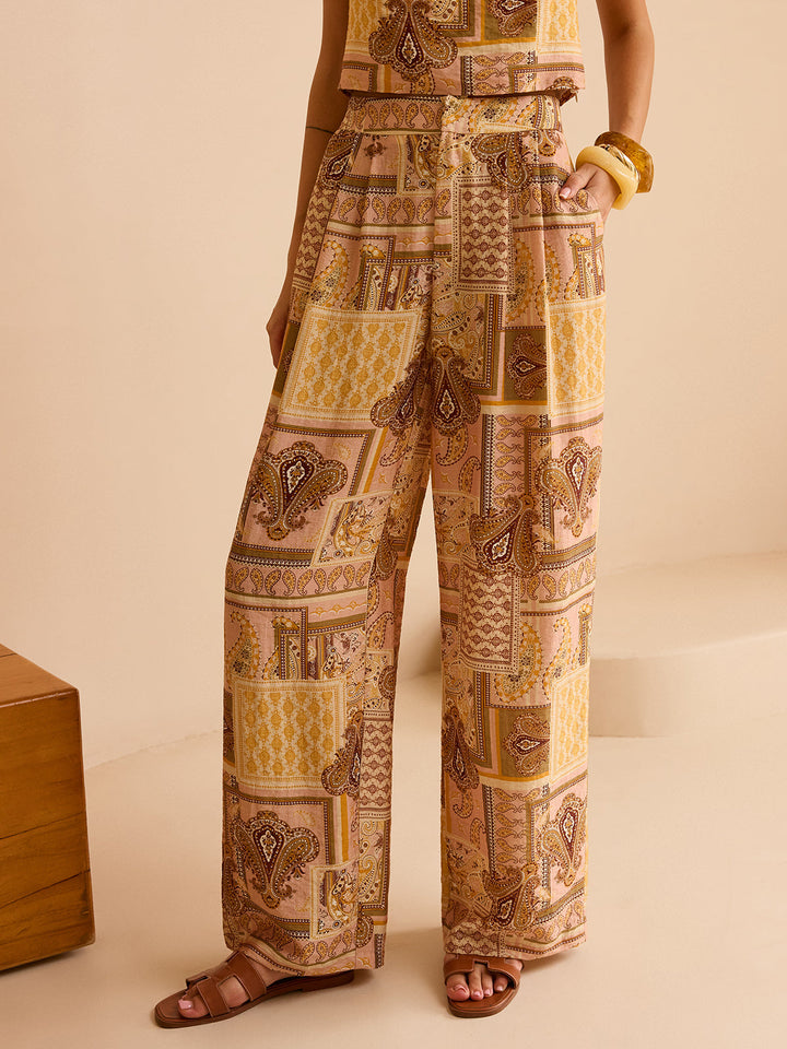 Ensemble de pantalons à imprimé ethnique