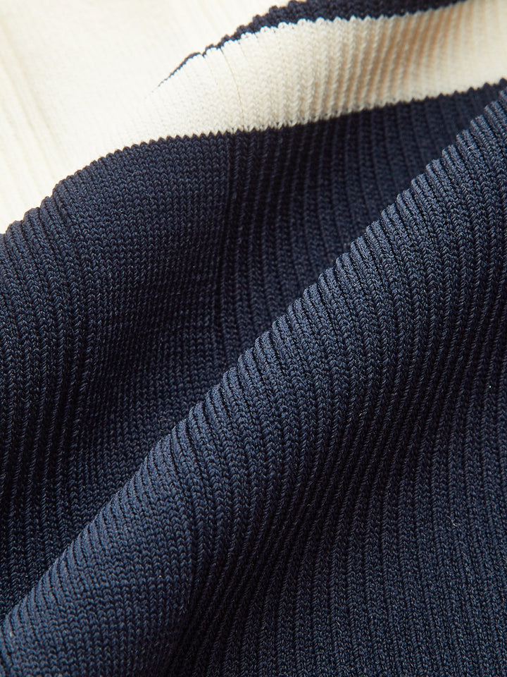 Haut en tricot à rayures de couleur contrastante