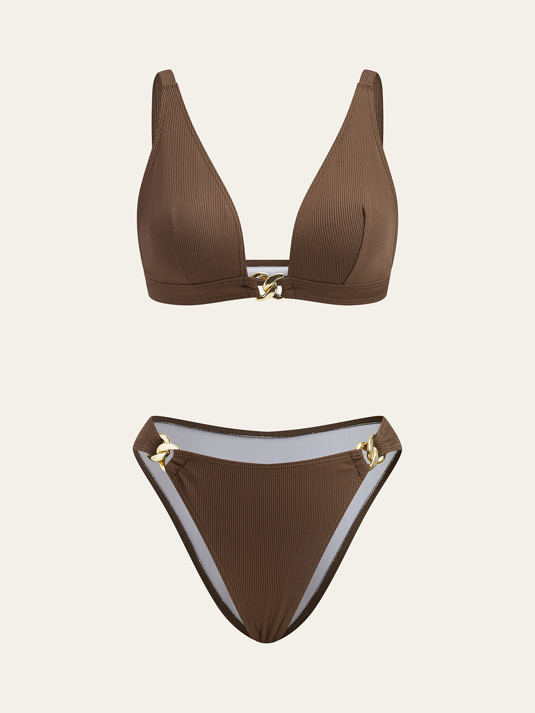 Ensemble Bikini à Décoration Métallique