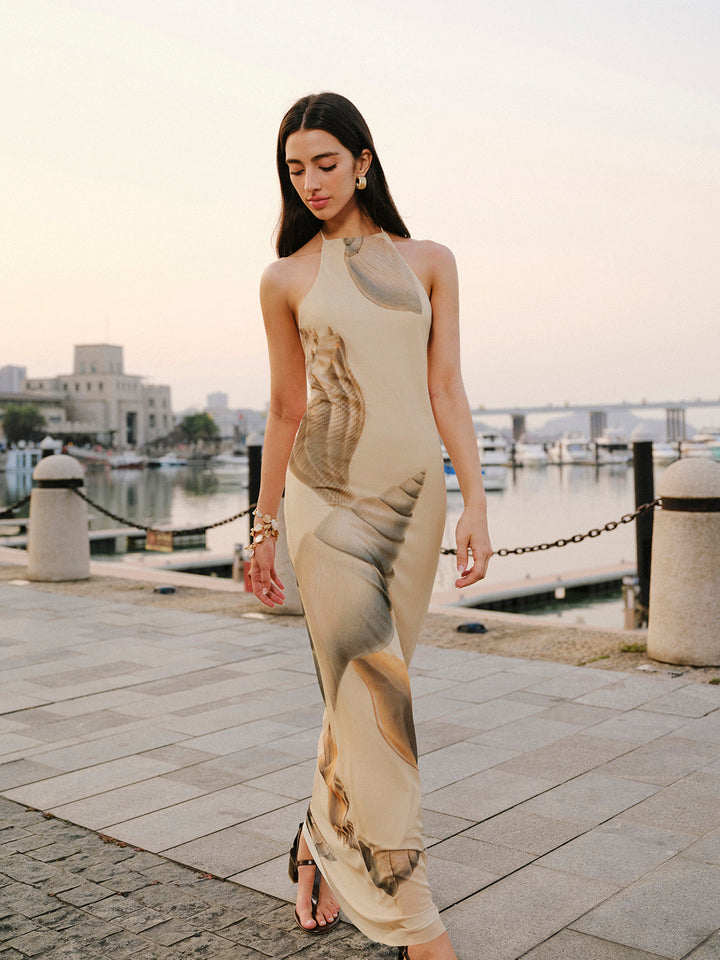 Robe Sans Manches à Bretelles en Maille