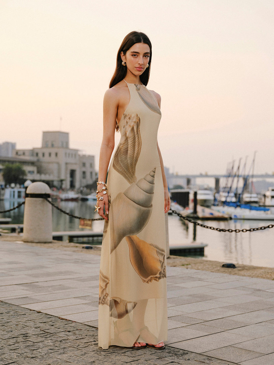 Robe Sans Manches à Bretelles en Maille