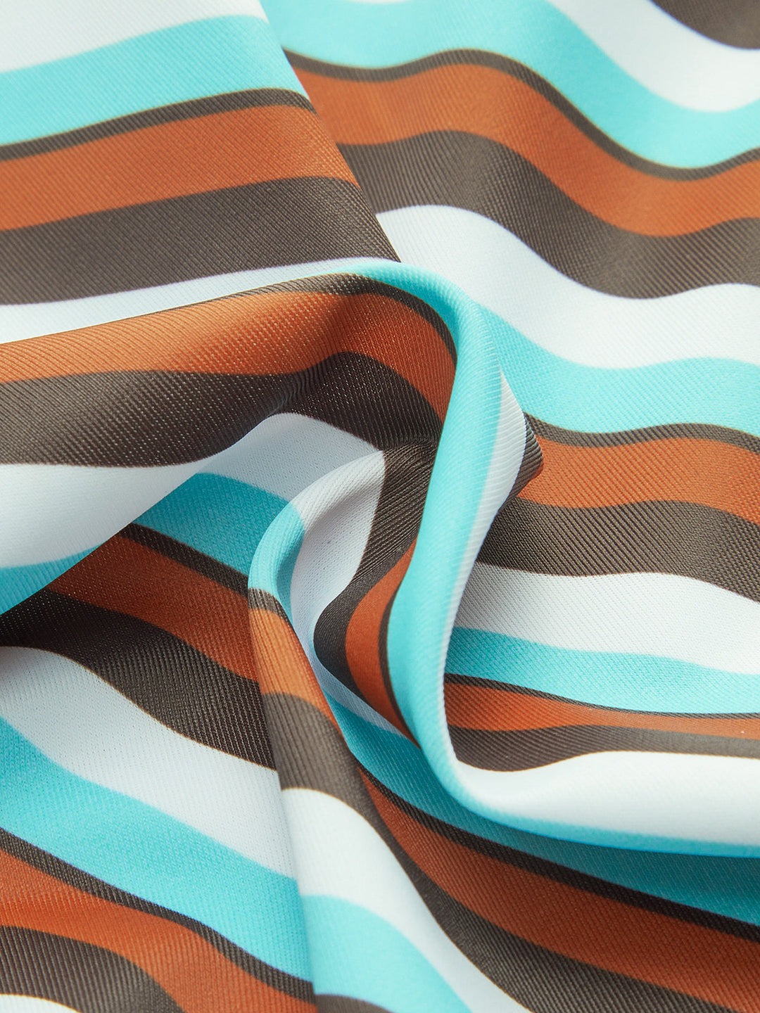 Maillot de bain une pièce ceinturé rayé asymétrique
