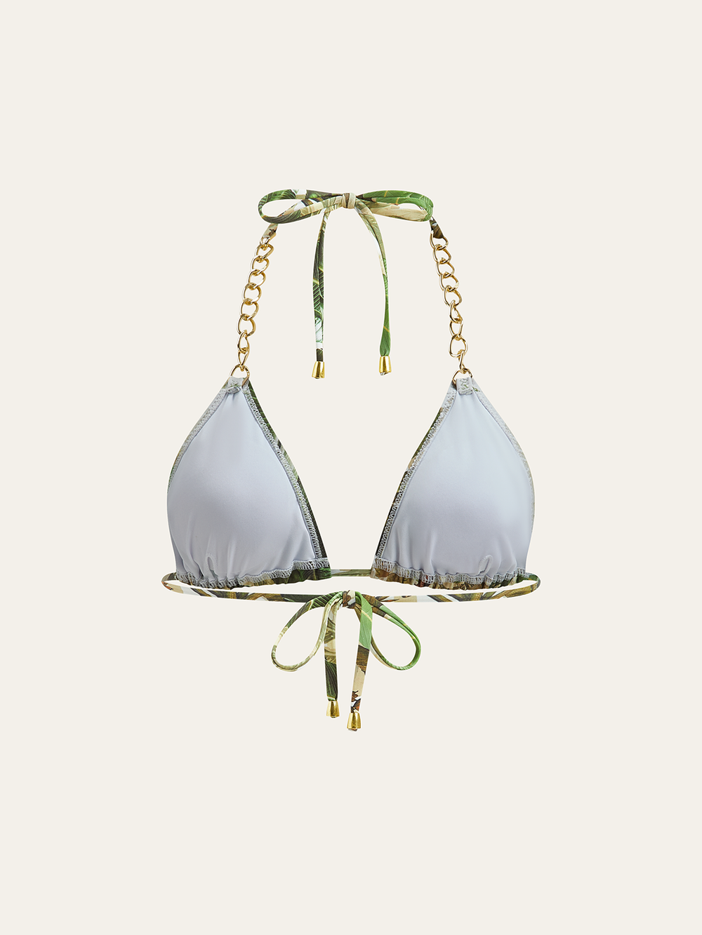 Haut de bikini triangle à imprimé chaîne