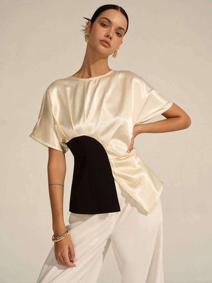 Haut Asymétrique Color-Block