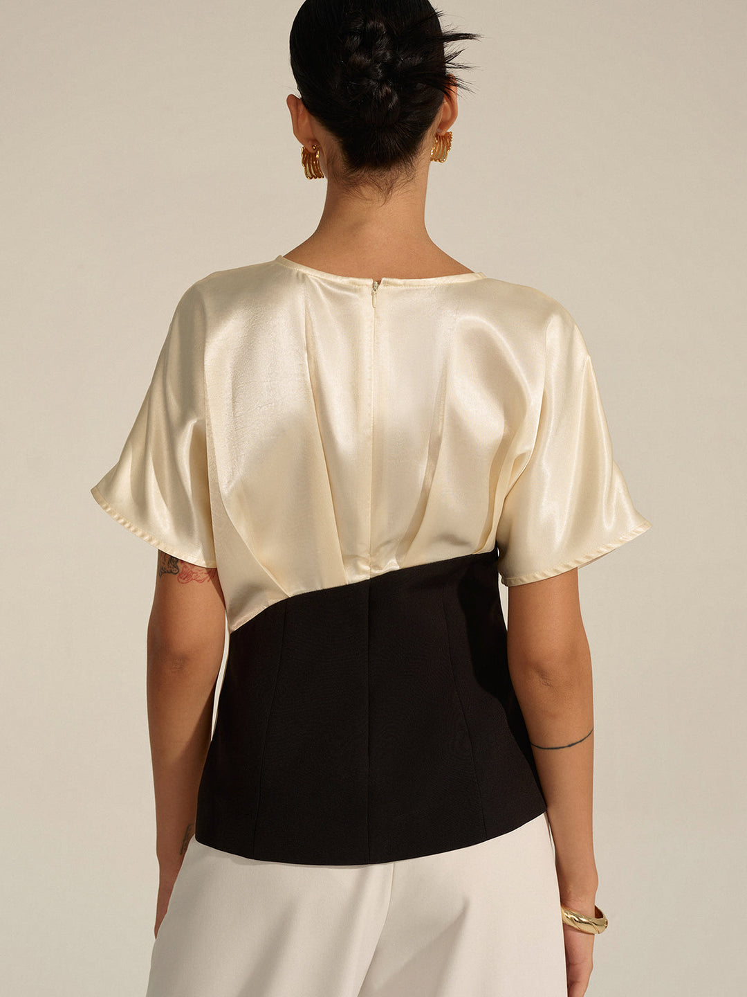 Haut Asymétrique Color-Block