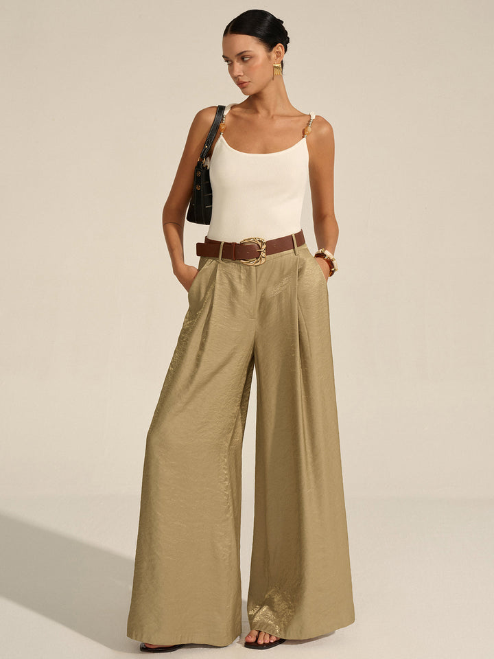 Pantalon ample à jambe large
