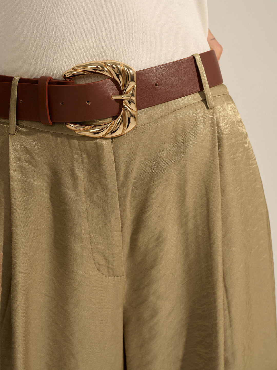 Pantalon ample à jambe large