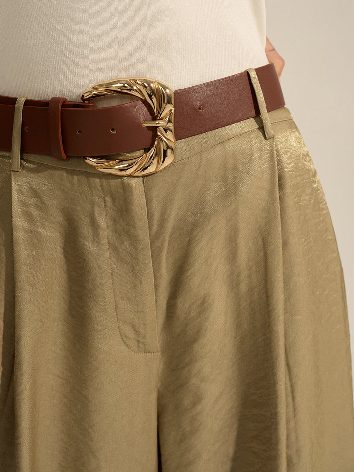 Pantalon ample à jambe large