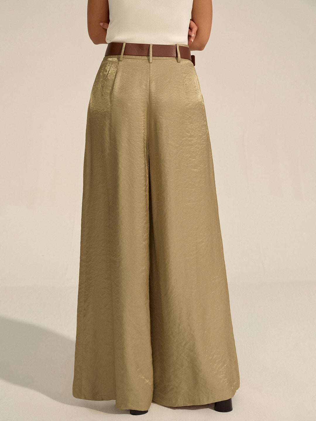 Pantalon ample à jambe large