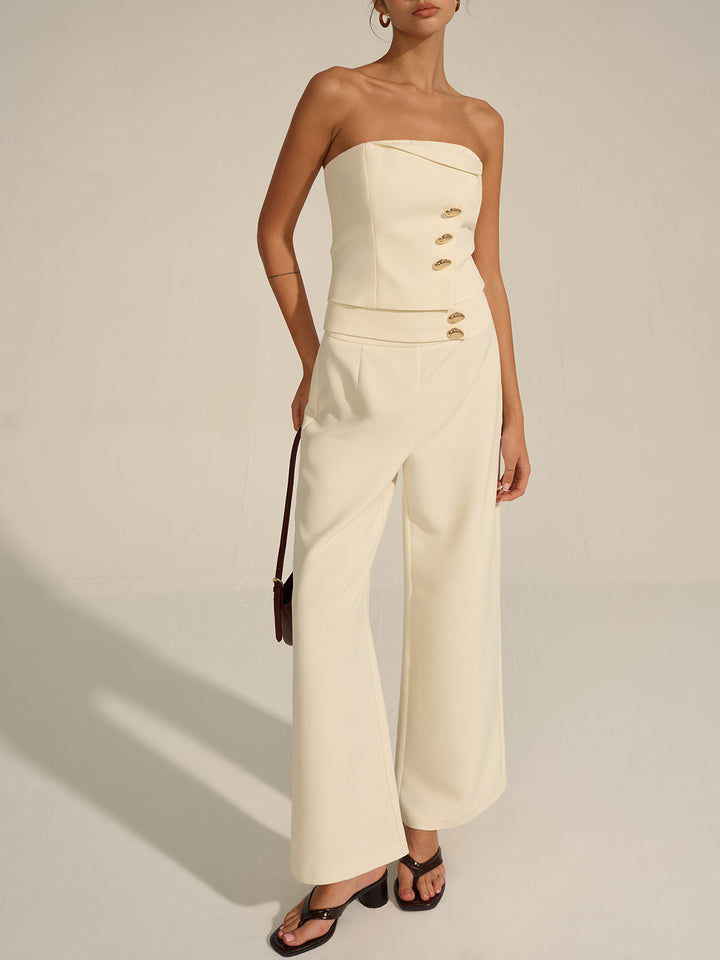 Pantalons en Métal à Mi-Taille