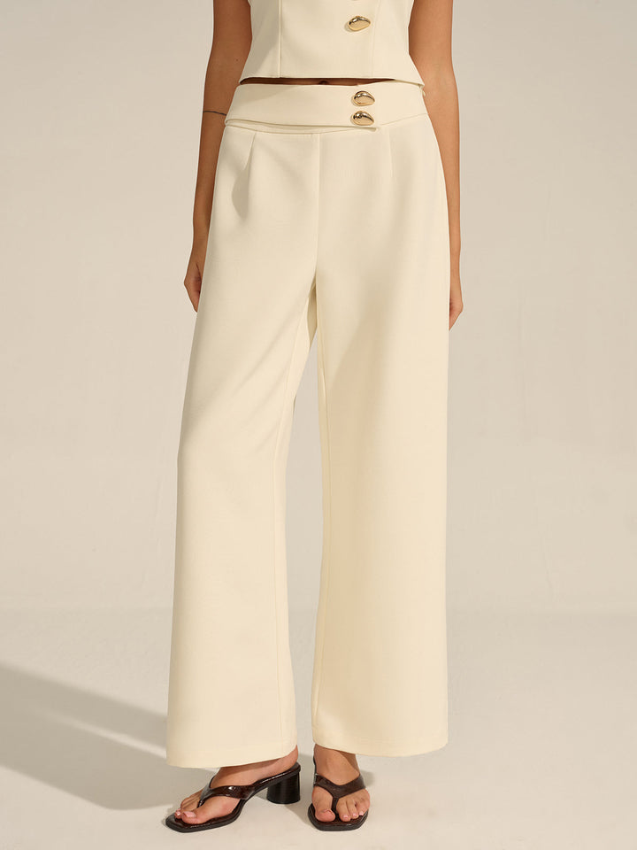 Pantalons en Métal à Mi-Taille