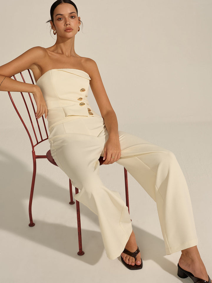 Pantalons en Métal à Mi-Taille