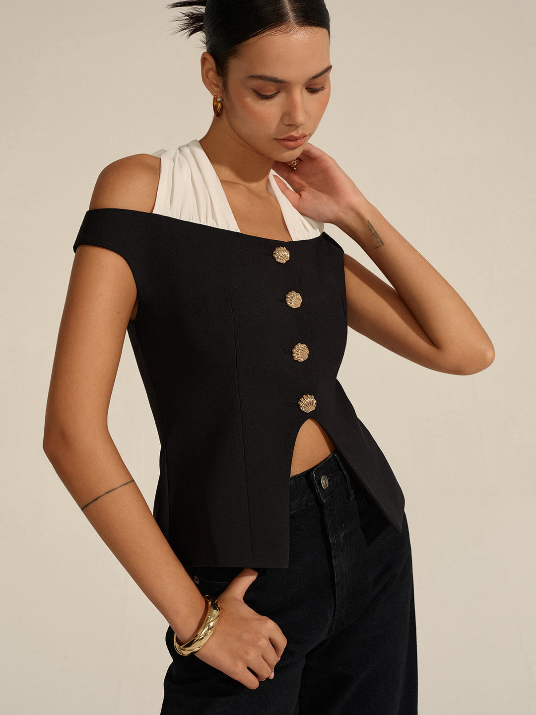 Blouse à épaules dénudées