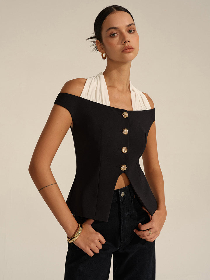 Blouse à épaules dénudées