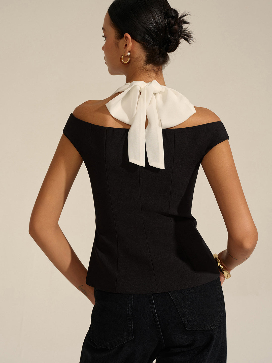 Blouse à épaules dénudées