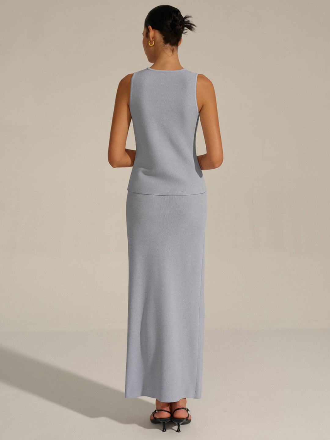 Ensemble Jupe Maille Taille Asymétrique