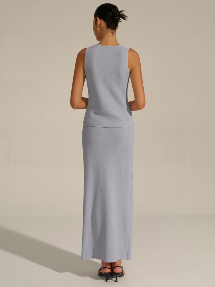 Ensemble Jupe Maille Taille Asymétrique