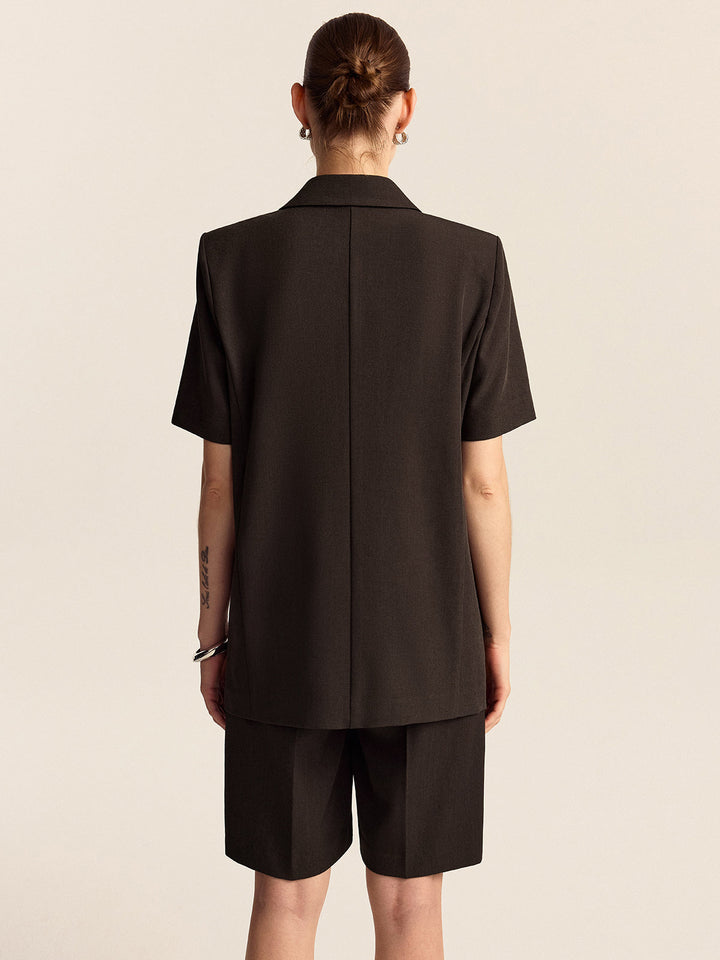 Blazer Oversize Manches Courtes