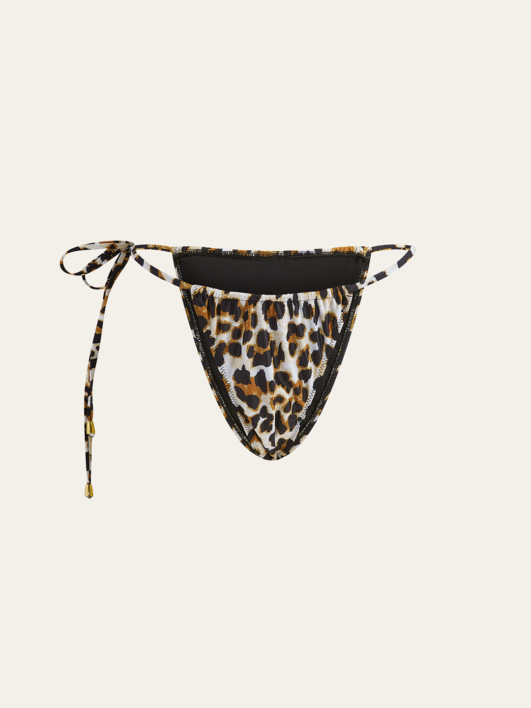Bas de bikini à nouer avec imprimé léopard