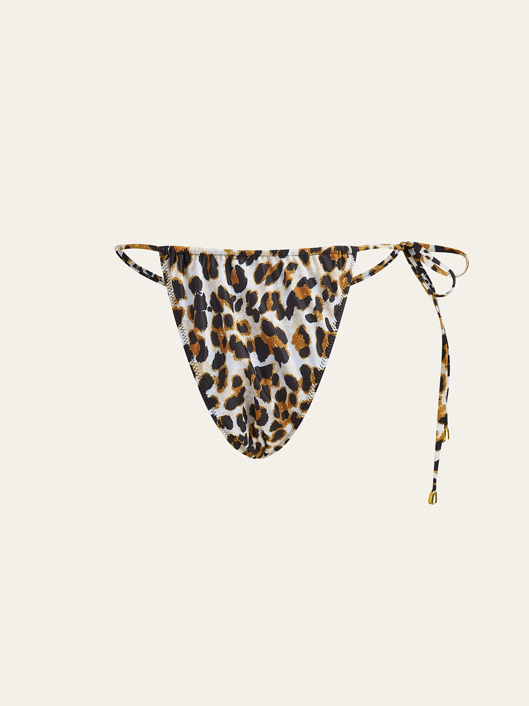 Bas de bikini à nouer avec imprimé léopard