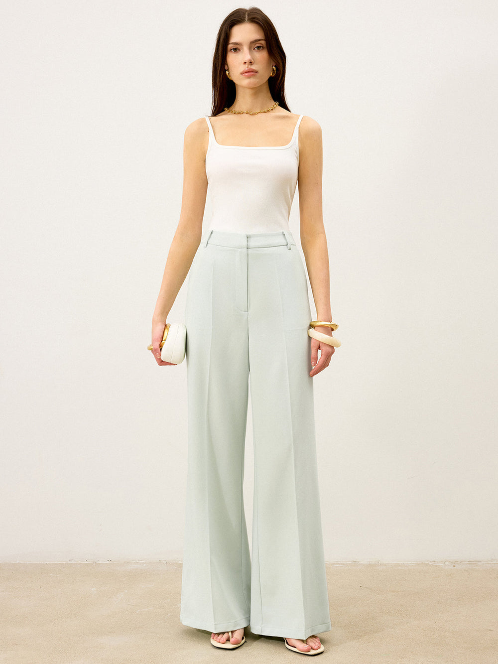 Pantalons Larges Taille Haute