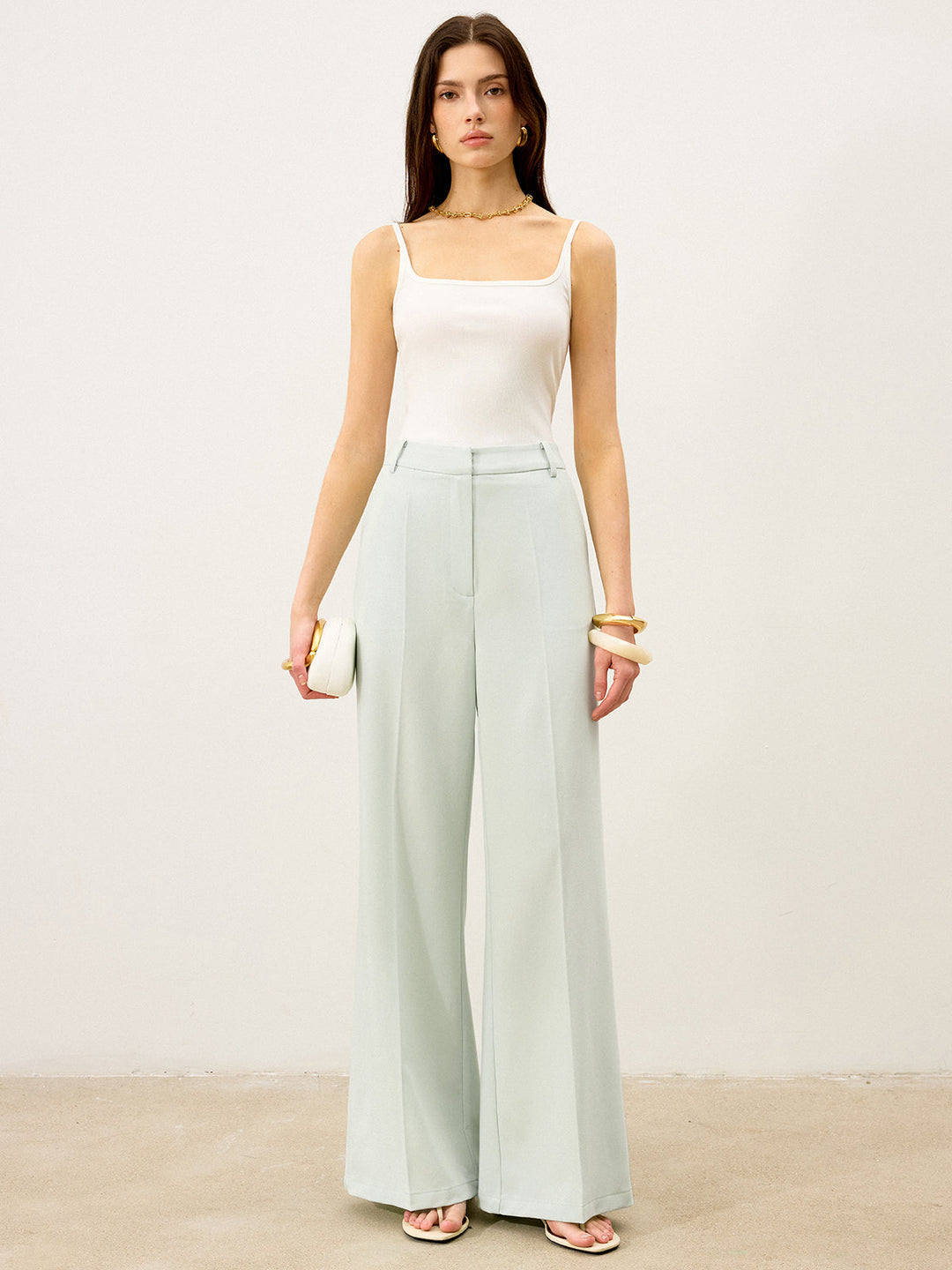 Pantalons Larges Taille Haute