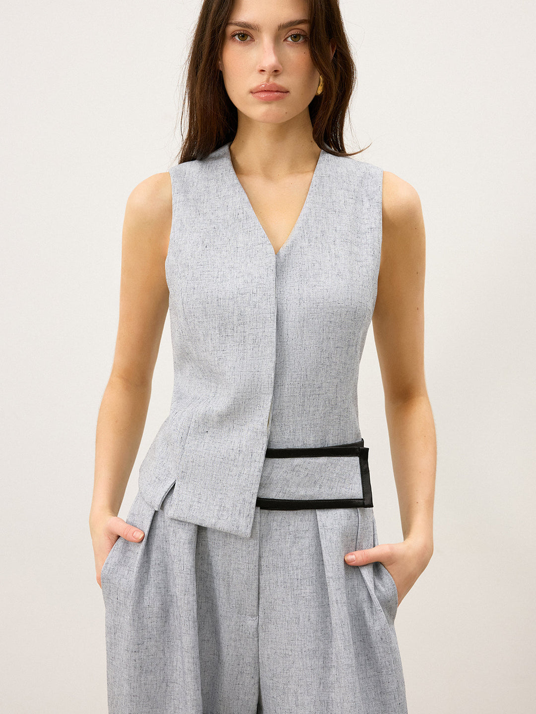 Gilet à revers fendu