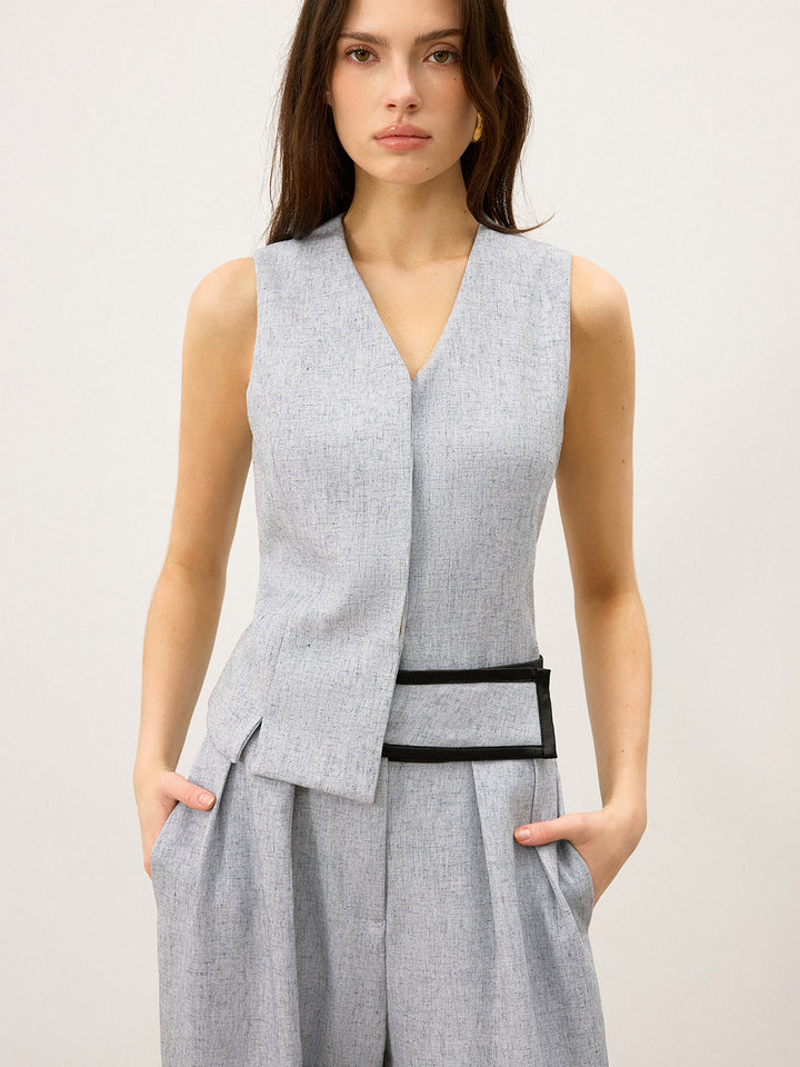 Gilet à revers fendu