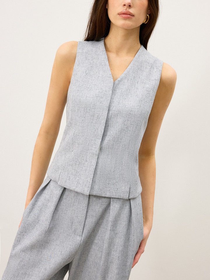 Gilet à revers fendu