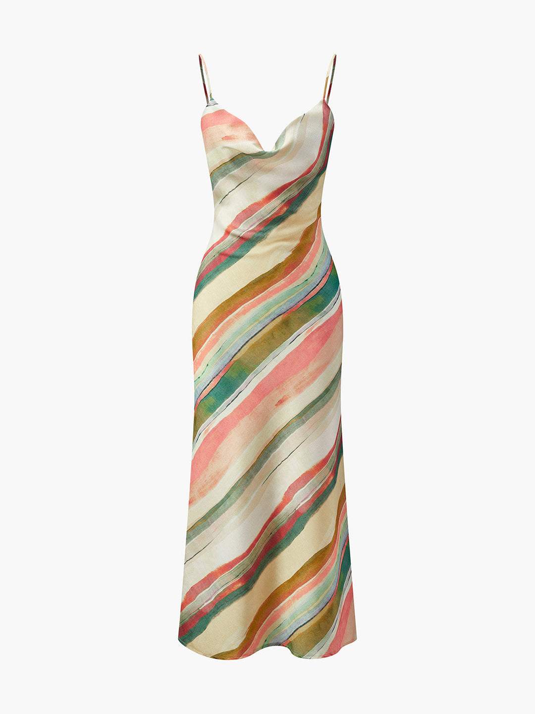Robe Cami à Rayures Aquarelle