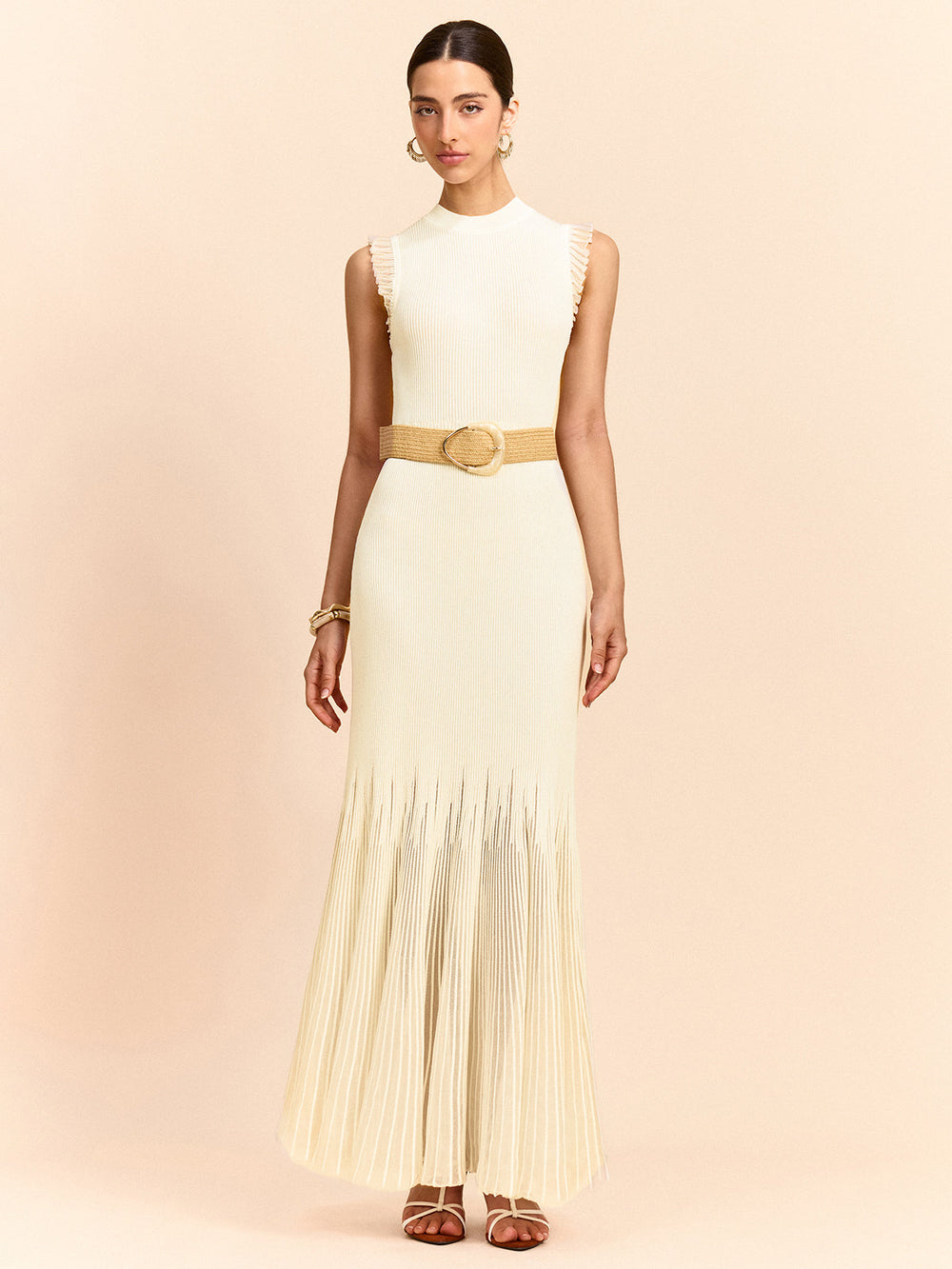 Robe Longue Volants Tulle et Maille