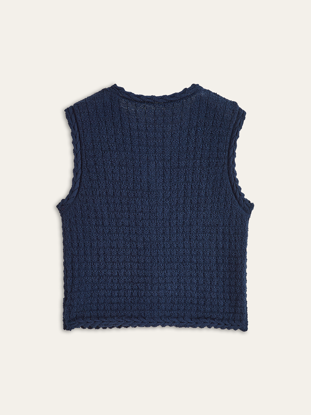 Gilet Boutonné Sans Manches à Col en V