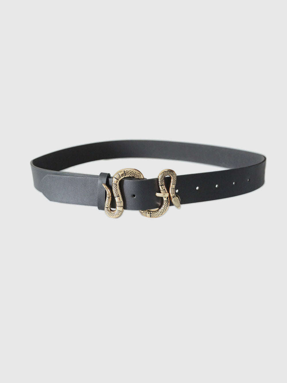 Ceinture en cuir avec boucle serpent