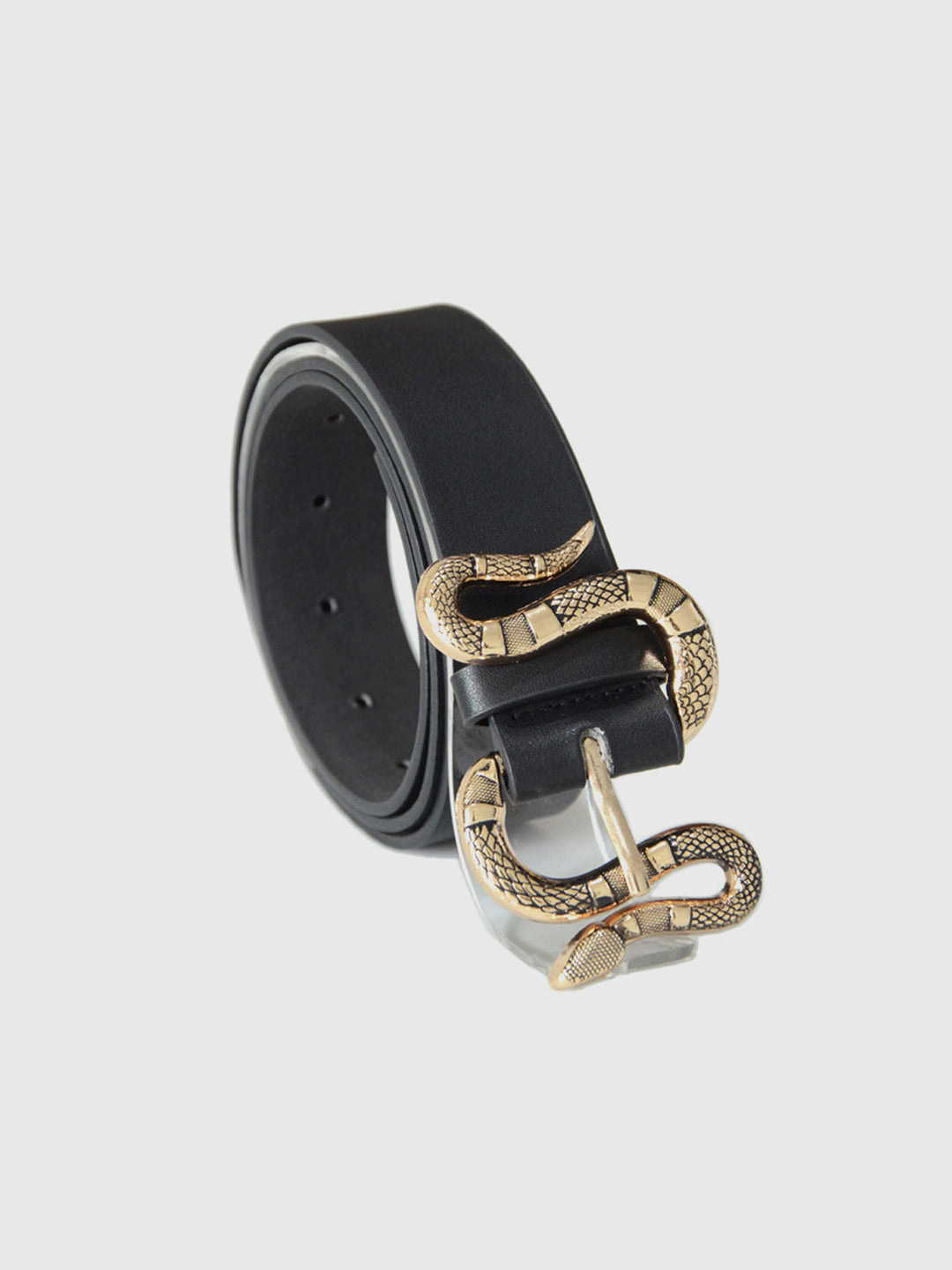 Ceinture en cuir avec boucle serpent