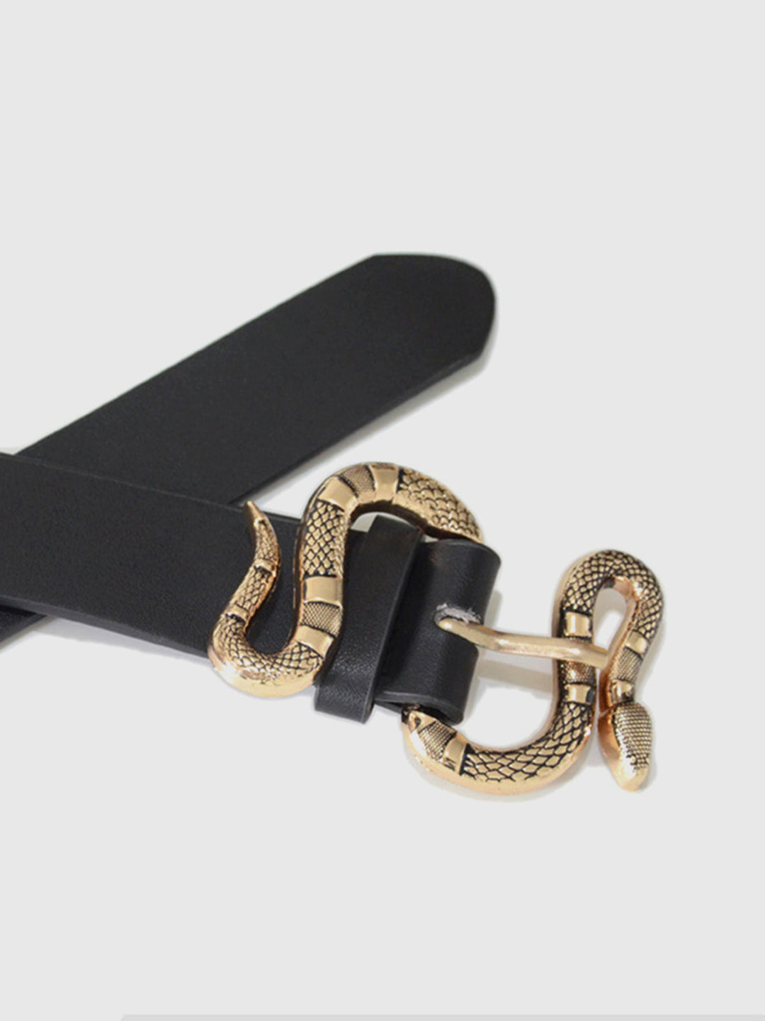 Ceinture en cuir avec boucle serpent