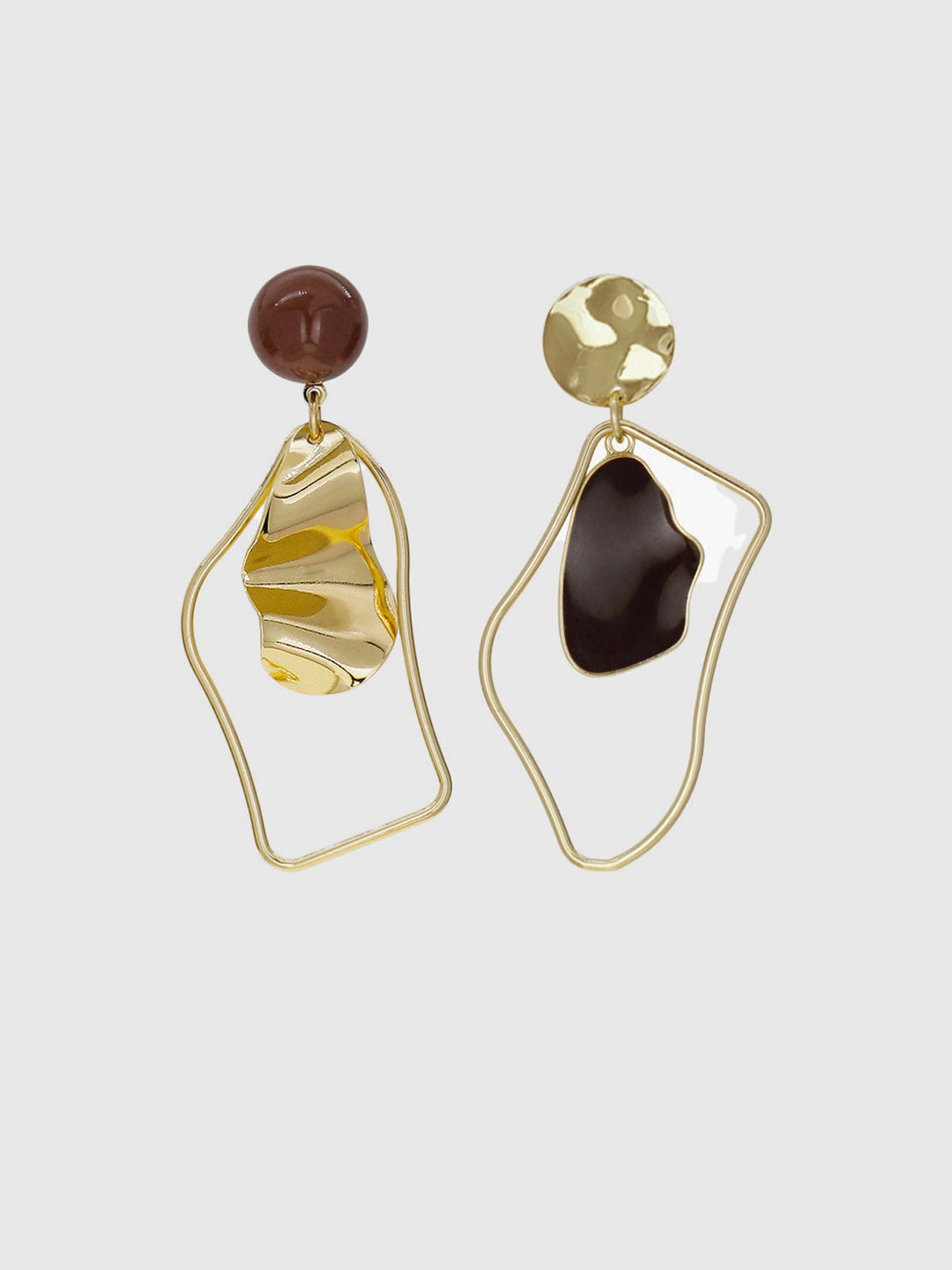 Boucles d'oreilles pendantes irrégulières à clous